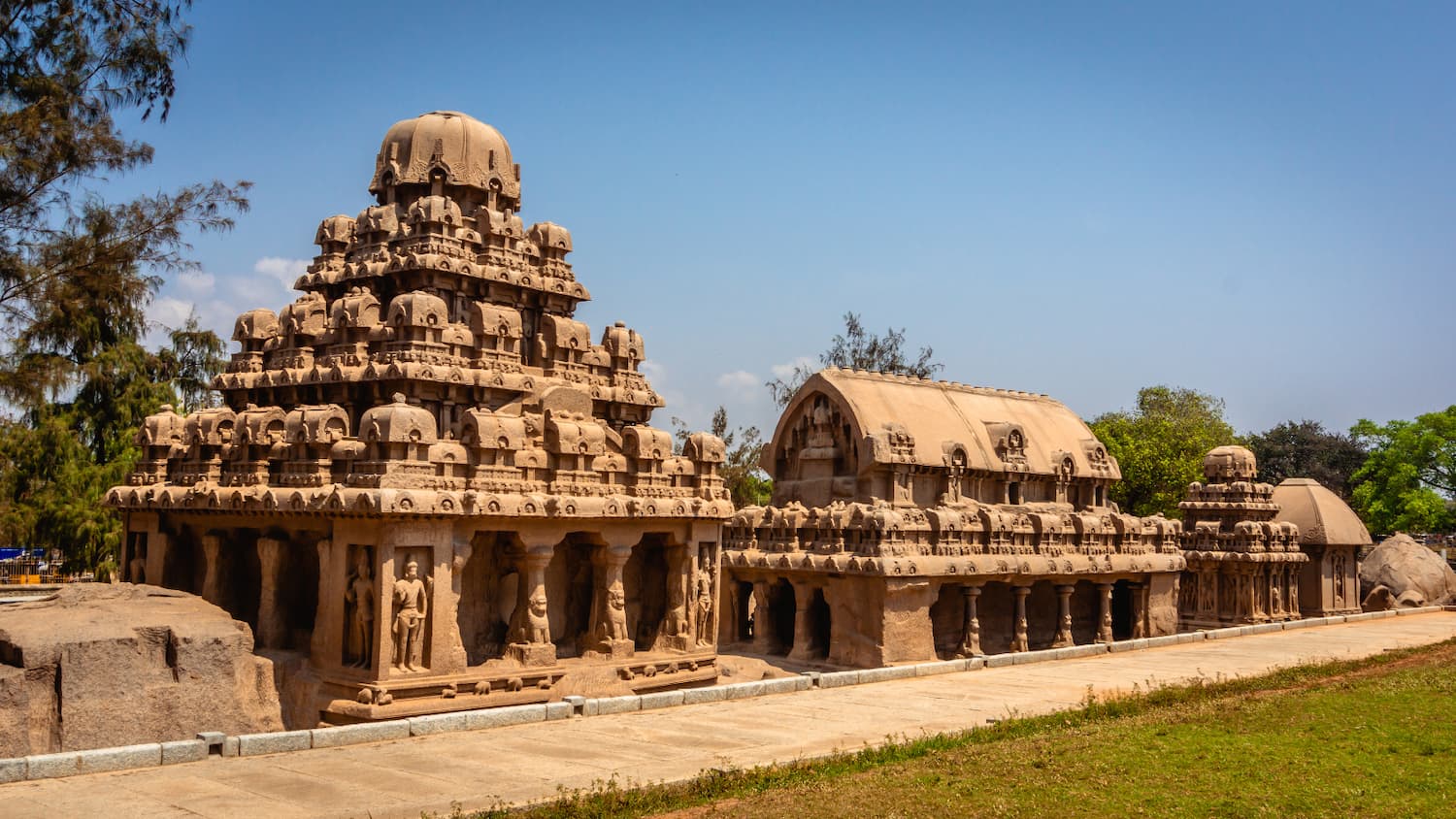 Otros-destinos-india-Mahabalipuram-los-Cinco-Rathas-Pancha-Rathas-Tamil Nadu